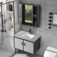 Évier mural intégré en céramique pour salle de bain, moderne, carré, style ferme, écologique, facile à nettoyer, pour hôpital