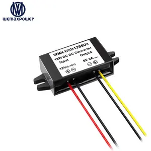 וסת מתח עמיד למים 12vdc to 6vdc 3a dc dc צעד למטה 12v to 6v ממיר באק