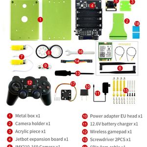 อุปกรณ์เสริมชุด jetbot Ai, โปรแกรมเสริมสำหรับ jetson NANO เพื่อสร้าง jetbot, หุ่นยนต์อัจฉริยะ - Product Image 2