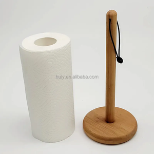 Portasciugamani di carta fatti a mano in <span class=keywords><strong>legno</strong></span> verticale da cucina, <span class=keywords><strong>porta</strong></span> rotolo da cucina in <span class=keywords><strong>legno</strong></span> massello - Product Image 2