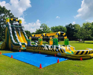 Château gonflable commercial pour toboggan aquatique tropical pour enfants avec videur et toboggan de divertissement <span class=keywords><strong>Juex</strong></span> Gonflables - Product Image 2