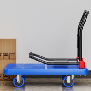 60* 90cm Stahl-Schwerlast-Handkarren mit 300kg Tragkraft für Unebenes Gelände Moderner Plattform-Handkarren Faltbarer Handwagen - Product Image 2