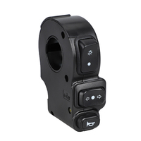 Interrupteur de guidon de moto et de vélo électrique 22 mm, 12 V, étanche IP54, 3 en 1, phare, clignotant, klaxon, avec câble de connexion