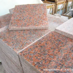 G562 de granito rojo chino de granito rojo pasos azulejos lápida