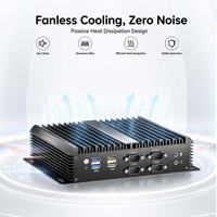 Mini PC Industrial sin Ventilador con Intel Core I7-1165G7 de 11.ª Generación, Uso Industrial, 4 Núcleos, Puertos Ethernet Duales, Computadora de Escritorio Integrada