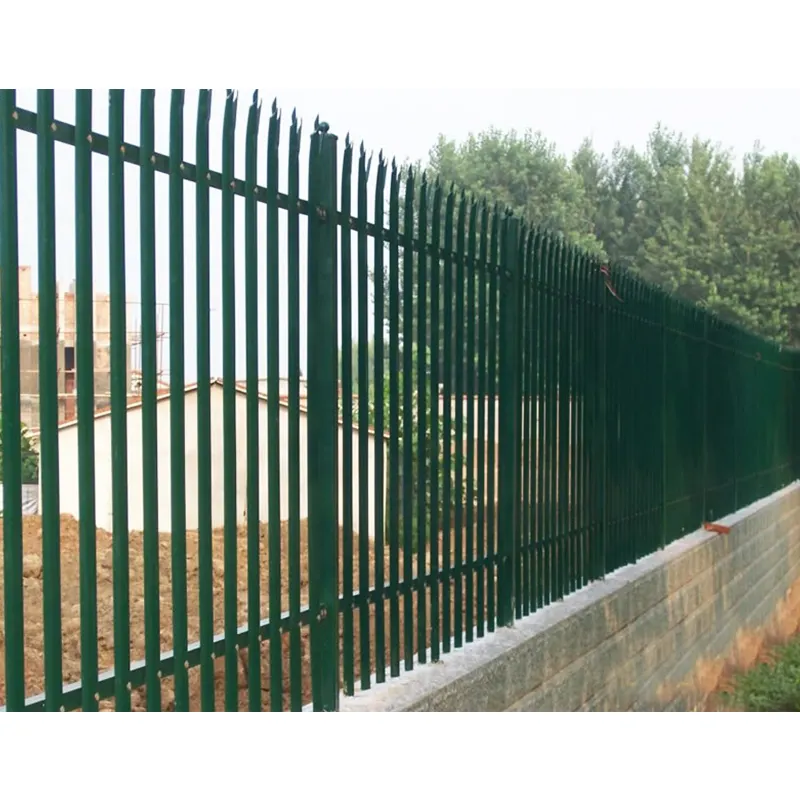 Harga terbaik besi tempa Finial dekorasi Metal Mesh Gate Baja seng pagar taman galvanis