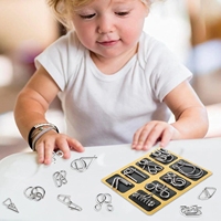 Test de QI, jeu d'esprit, puzzles en spirale en fil métallique élégants, autres matériaux, traitement de surface en zinc, tour de magie