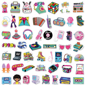50Pcs Cartoon 80s 90s Fashion Graffiti <strong>Stickers</strong> for Luggage Bottle Decor <strong>Cool</strong> Old School <strong>Sticker</strong> - Product Image 3