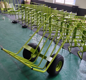 Heavy Duty Agricultural Landscape Truck Trolley 500kg Capacity 18"x8.50-8 Two <strong>Big</strong> <strong>Wheels</strong> Customizable Rubber Platform OEM - Product Image 6