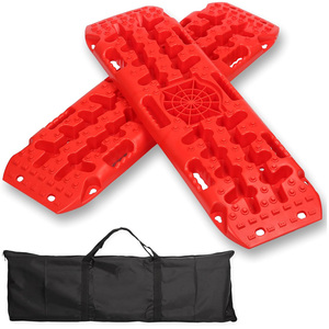 차량 외장 액세서리 2개 세트 미니 오프로드 접이식 타이어 사다리 트랙 모래 진흙 눈 탈출 견인 보드 - Product Image 1