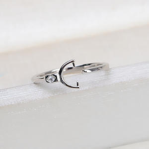 S925 <b>Silver</b> Through-Hole <b>Bead</b> Clip Open Ring 5.5.5 Female DIY Pearl Hollow Holder Accessory Jewelry Findings Components 109 - Product Image 2