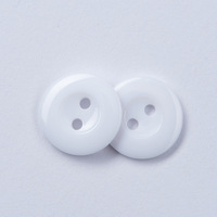 Kancing Resin Tersedia, Manset Pria & Wanita, Pinggiran Lebar Bulat, Hitam & Putih, Lubang Kancing 15mm, Dua Lubang, Pabrik