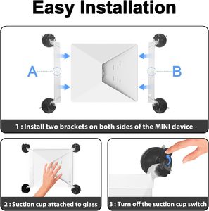 Sterke Zuignap Mini Starlink Bevestigingsset Verstelbare 360° Zuignapbevestiging Anti-kras Vlokkingsbestendig voor Autoramen - Product Image 4
