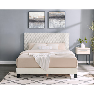 Findlay <b>2</b>-<b>Piece</b> Bedroom <b>Set</b> Plush 3D Upholstered Bed With Nightstand Queen Size - Product Image 2