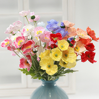 Fleurs artificielles en soie au toucher réel, faites à la main, longue durée, 8 couleurs, pour Noël, Thanksgiving, la Saint-Valentin