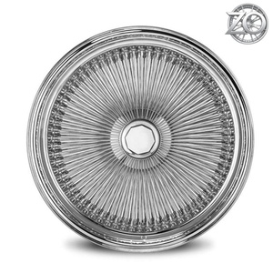 All Silver Chrome Steel Wire <strong>Wheels</strong> 150/100/72 <strong>Spokes</strong> Cross/Straight 13/14/15/17/18/20/22 Classic Car Rims Wholesale - Product Image 2