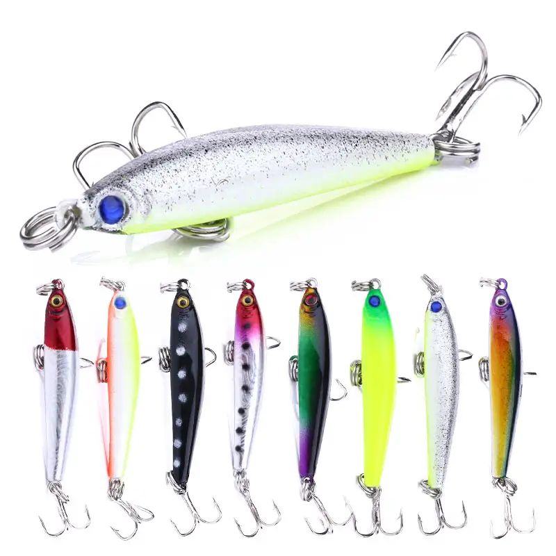 Umpan pancing minnow plastik mini, umpan memancing minnow kualitas tinggi 5CM-3.4G