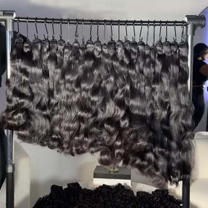 שיער חבילות הודי מהספק הודו של הודו ספק, כפול נמשך remy remy unmachinia לא מעובד בתפזורת שיער אדם, שיער גולמי 10a 12a 15a כיתה - Product Image 2