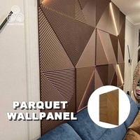 MUMU 3D Design Architectural revêtement de luxe Flexible fluoté pour intérieur Restaurant papier peint de panneau mural