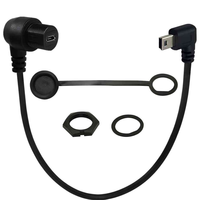 Câble étanche Mini USB 5p mâle à Micro 5p USB femelle Montage sur panneau affleurant pour tableau de bord automatique