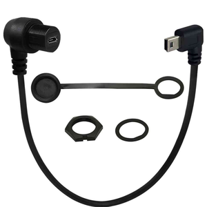 Auto Dashboard Montaje en panel empotrado Mini <span class=keywords><strong>USB</strong></span> 5P Macho a <span class=keywords><strong>Micro</strong></span> 5P <span class=keywords><strong>USB</strong></span> Hembra <span class=keywords><strong>Cable</strong></span> impermeable - Product Image 3