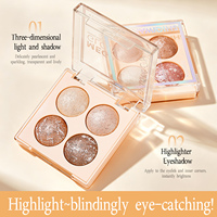 Palette de fards à paupières illuminateurs à marque privée, longue tenue, waterproof, éclaircissante, légère et scintillante pour le maquillage quotidien