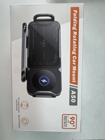 Support de ventilation de voiture rotatif et pliable de haute qualité avec charge sans fil 15W pour téléphones de grande taille ou pliables