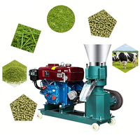 Machine à granulés d'aliments pour volailles diesel YYHB Henan, matrice 4 mm, capacité 50-100 kg/h, garantie 1 an, pour fermes de poulets pondeuses, directement de l'usine