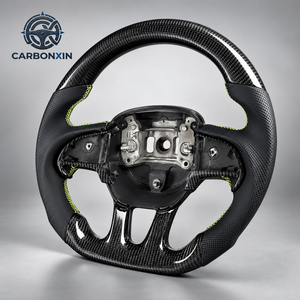Volante de Fibra de Carbono Forjado con Cuero para Dodge Charger Challenger Scat Pack Volant Paddle Shifters Magnum Beadlock Dart - Product Image 3