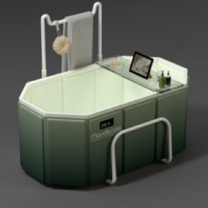 Modello portatile di vasca da bagno pieghevole per adulti con supporto, adatta per il bagno di tutto il corpo in inverno, anche adatta ai bambini. - Product Image 6