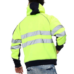 Ropa de Seguridad Reflectante de Alta Visibilidad Personalizada para Invierno, Sudadera con Capucha Reflectante de Alta Visibilidad para Hombre, Sudadera de Seguridad de Alta Visibilidad - Product Image 3