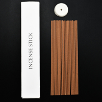 Bâtonnets d'encens épais personnalisés sans bambou, en gros, de Chine, de qualité supérieure, aux senteurs de Palo Santo, Jasmin, Sauge Blanche et Bois d'Agar, avec support