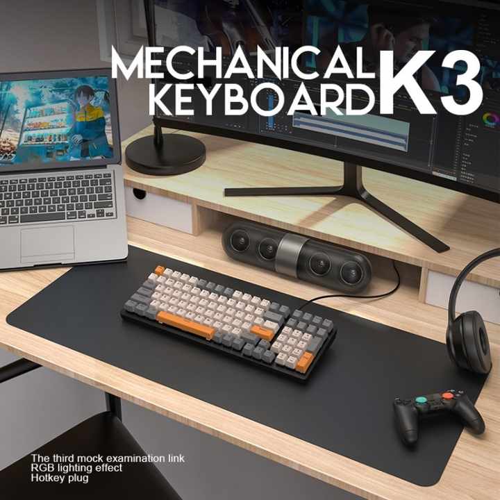 FREE WOLF K3 Mechanical Keyboard - 100key Gaming Keyboard