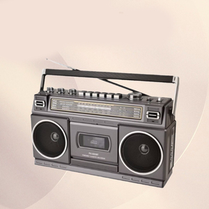 Reproductor de Casetes Retro Plateado con Radio FM, Grabación MP3, Altavoces Dobles, Boombox de Escritorio - Product Image 6