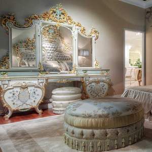 Lit double français, style palais italien, villa de luxe, lit de mariage, rococo, princesse européenne, bois massif, chambre principale, grand lit, doux - Product Image 4