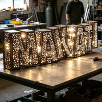 Maßgefertigte 3D Sternenhimmel LED Leuchtbuchstaben für Restaurant, Geschäft, Salon, Friseursalon, Hotel, Boutique, Outdoor, Wasserdicht