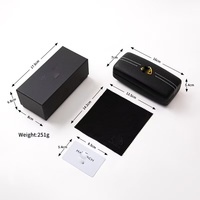 Étui à lunettes en métal de luxe de haute qualité, boîte d'emballage rigide pour lunettes de soleil avec style tendance, impression de logo personnalisée