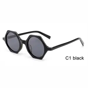 Kacamata hitam Pria Wanita polarisasi kustom merek terkenal desainer mode asetat kualitas tinggi 2024