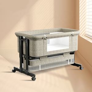 Cuna Gemelar de Alta Calidad, Cuna Plegable Portátil <span class=keywords><strong>para</strong></span> Recién Nacidos, Cuna <span class=keywords><strong>para</strong></span> <span class=keywords><strong>Gemelos</strong></span>, Juego de Ropa de Cama <span class=keywords><strong>para</strong></span> Recién Nacidos - Product Image 1