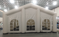 Structure Gonflable Maison pour Événement Fête, Chapiteau de Mariage Gonflable avec Lumière LED, Tente de Fête Gonflable