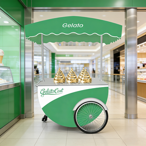 Carretto Gelato MEHEN MR4 a 4 Gusti, <span class=keywords><strong>Vetrina</strong></span> <span class=keywords><strong>Mobile</strong></span> per Gelato a Prezzo Conveniente per Negozi - Product Image 1