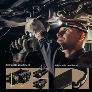 Linterna Frontal COB USB Recargable de 9 Modos, la Más Brillante para Exteriores, 2 LED, IP66 Impermeable, 2000LM, 150m, Aluminio, Venta al Por Mayor - Product Image 3