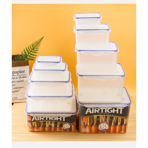 Airtight Food <b>Storage</b> Containers Rectangle Transparent Clip On <b>Lid</b> Large Capacity Household Use - Product Image 1