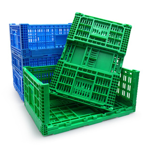 Cajas de plástico plegables de 600x400x140 mm, cajas de almacenamiento de alta resistencia para logística y exhibición en supermercados - Product Image 1