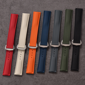 Bracelets de <span class=keywords><strong>montre</strong></span> JUELONG 20/21/22 mm en caoutchouc FKM texturé toile de voile, étanches, à dégagement rapide avec fermoir déployant pour montres de sport - Product Image 1