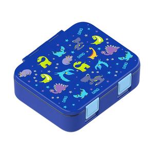 Nuova tendenza portatile 3 vano in plastica Bento Lunch Box Set grazioso Design adatto ai bambini per uso <span class=keywords><strong>alimentare</strong></span> a tenuta stagna per imballaggi alimentari - Product Image 5