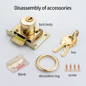 Blj गोल्डन 808 ऑफिस फर्नीचर लॉक सिलेंडर डेस्क दराज और कैबिनेट दरवाजा लॉक - Product Image 5