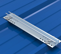 Support de montage rapide pour toit en aluminium anodisé ondulé, compatible avec les mini-rails solaires