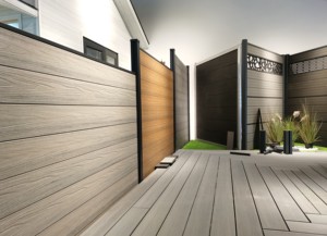 Venta al por Mayor de Fábrica: Cercas de Jardín WPC, Cercas de Privacidad de <span class=keywords><strong>Madera</strong></span> y Plástico con Listones Horizontales para Patio, 1.8*1.8m - Product Image 6