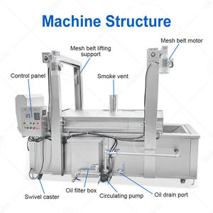 เครื่องทอดตอร์ตียาแบบต่อเนื่องสายพานอุตสาหกรรมมหาสมุทรเครื่องทอด<span class=keywords><strong>น้ำมัน</strong></span>ผิวหมู - Product Image 2